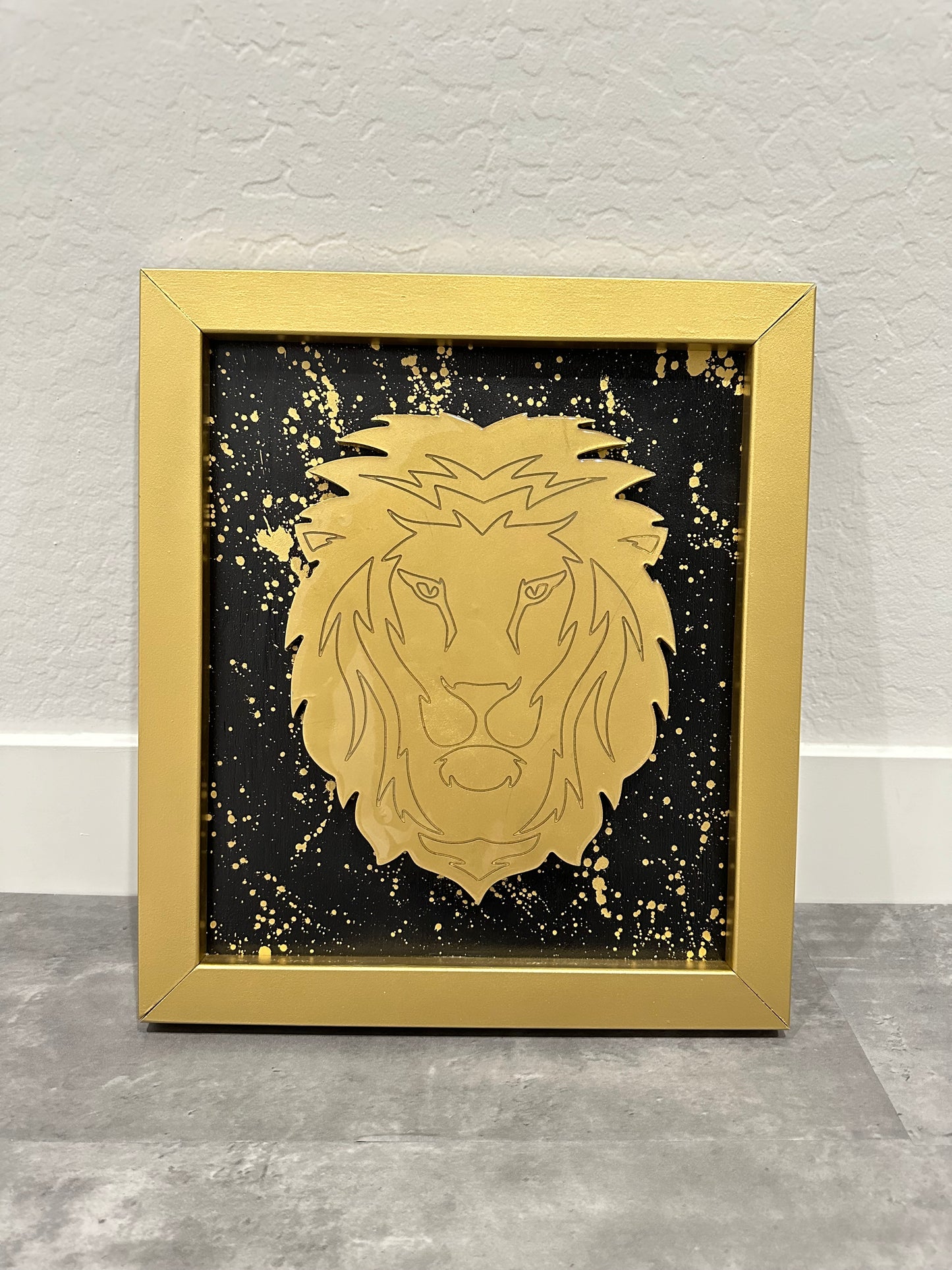 Framed Lion Wall Art