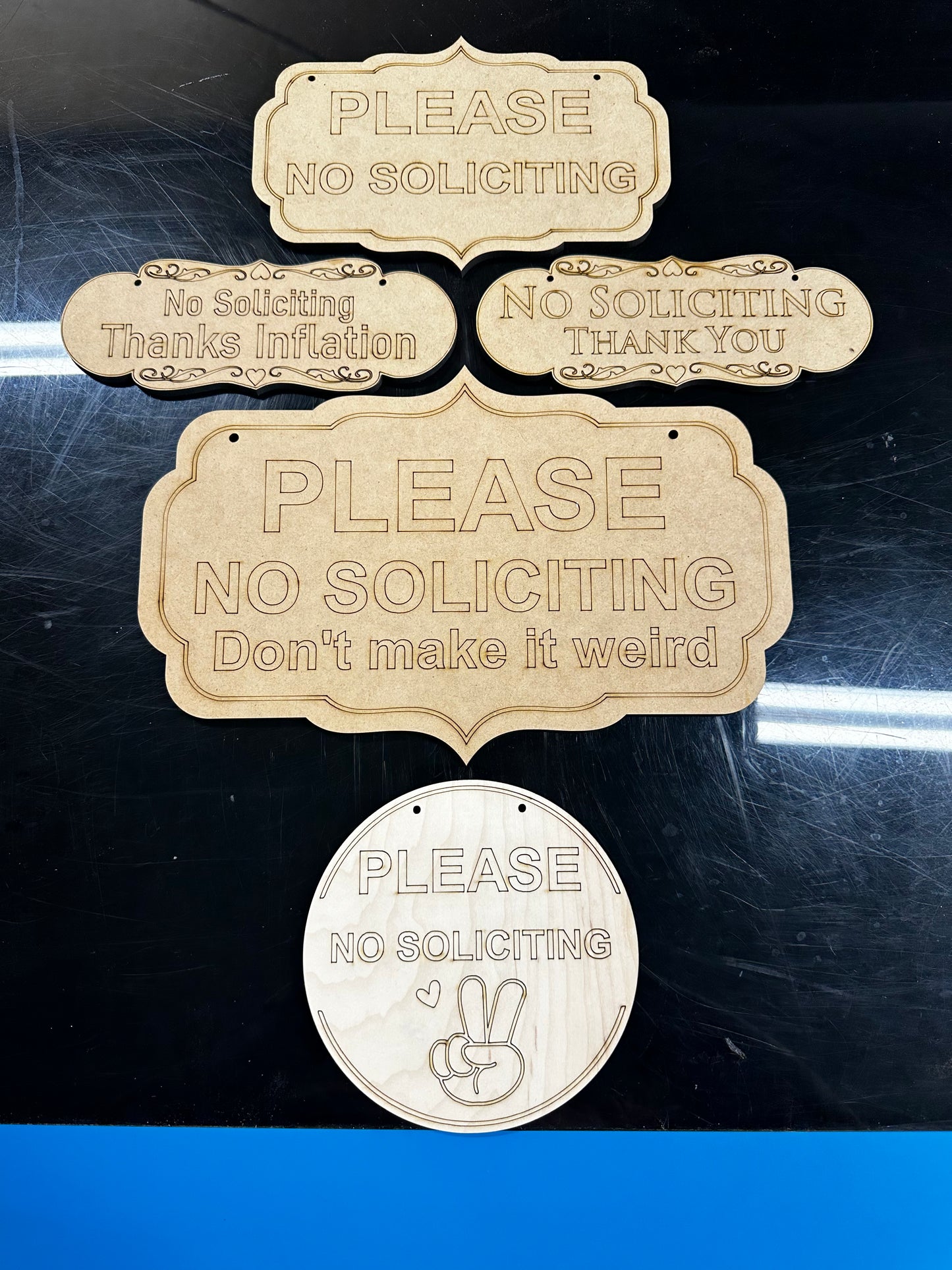 No soliciting door signs