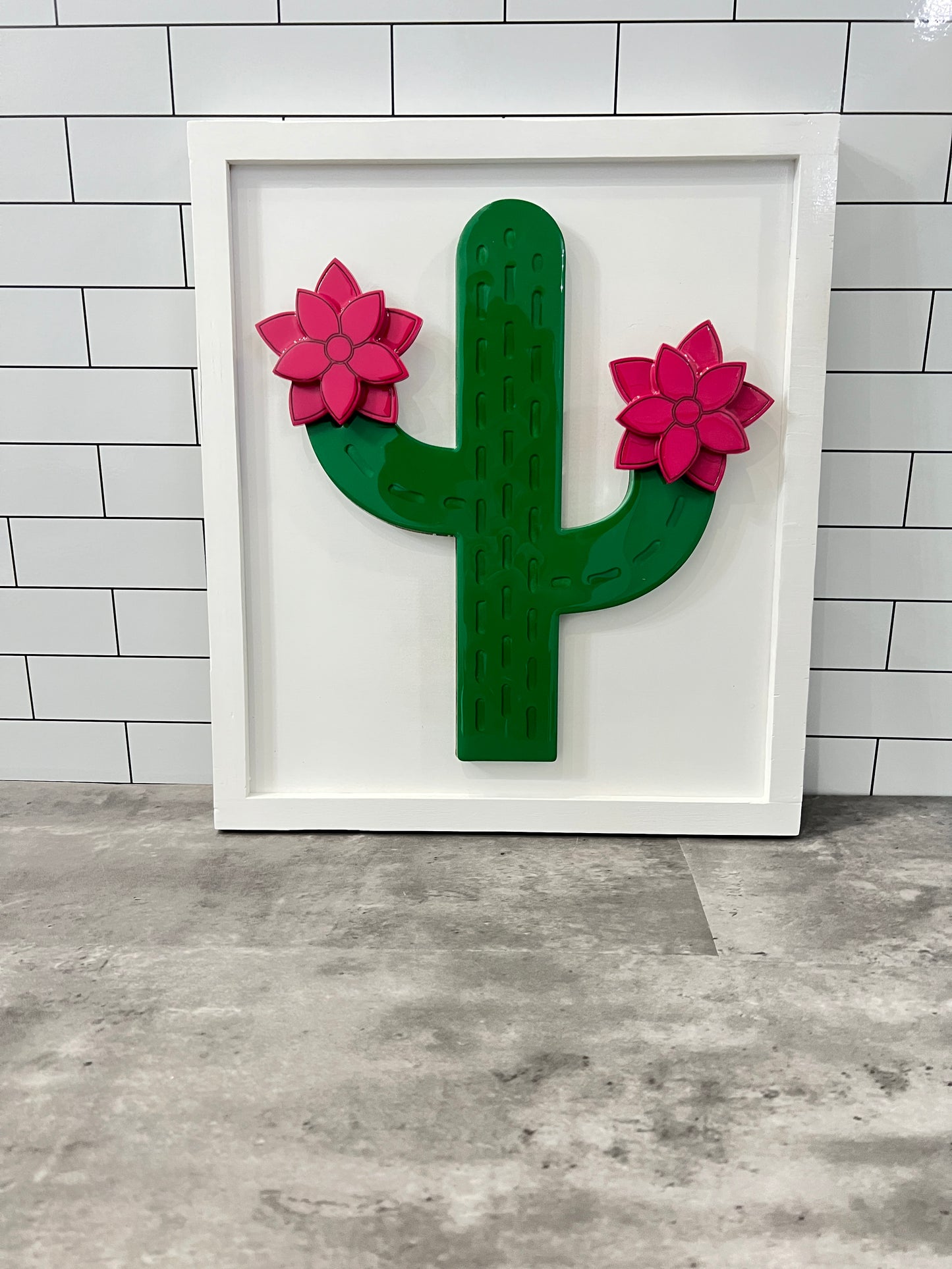 Wooden Cactus Wall Art