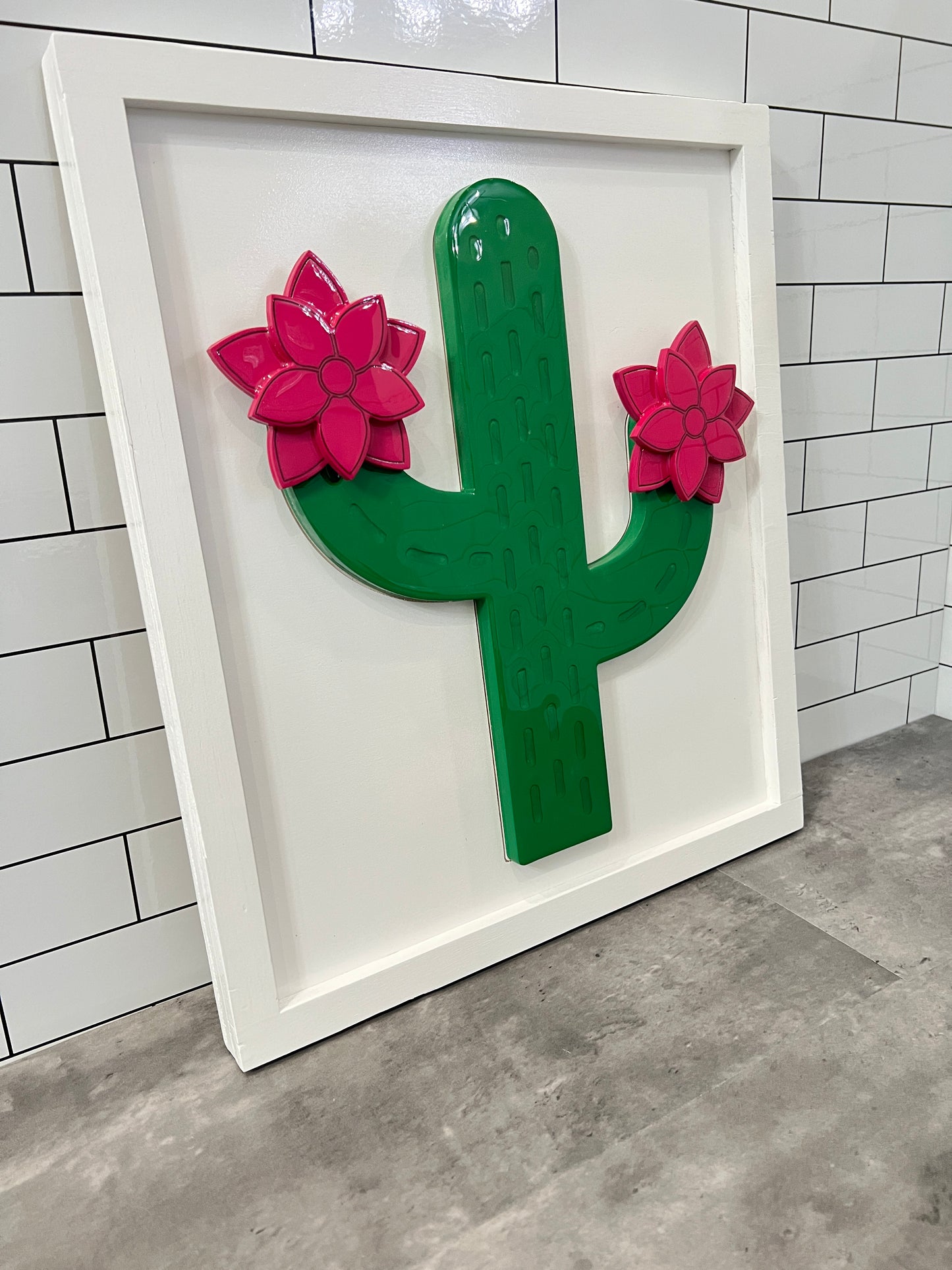 Wooden Cactus Wall Art